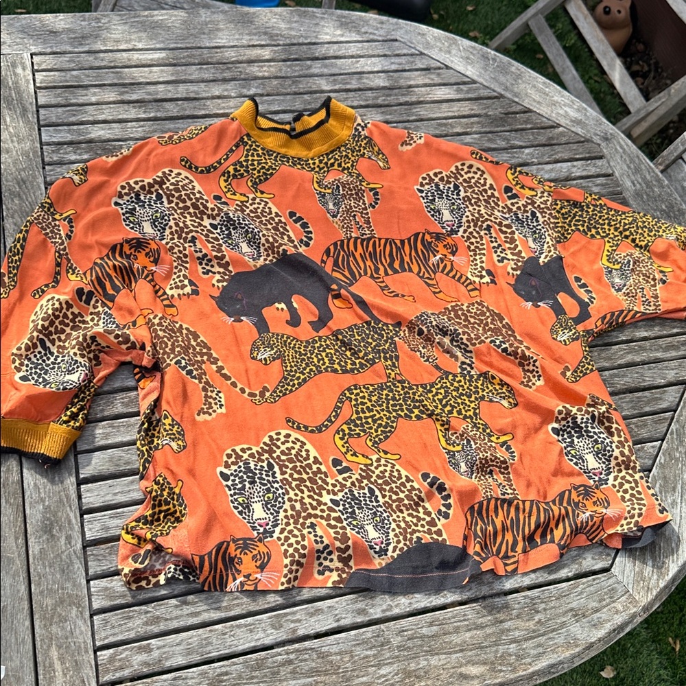 Anthropologie Animal Print Shirt - Picture 2 of 7